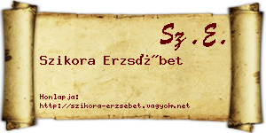 Szikora Erzsébet névjegykártya
