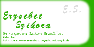 erzsebet szikora business card